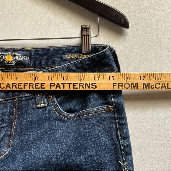 Lucky Brand Lola Skinny Dark Blue Denim Jeans Sz 29 - Picture 13 of 14